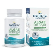 Nordic Naturals Algae Omega Softgels, 715 Mg, Plant-Based EPA & DHA, 60 Ct