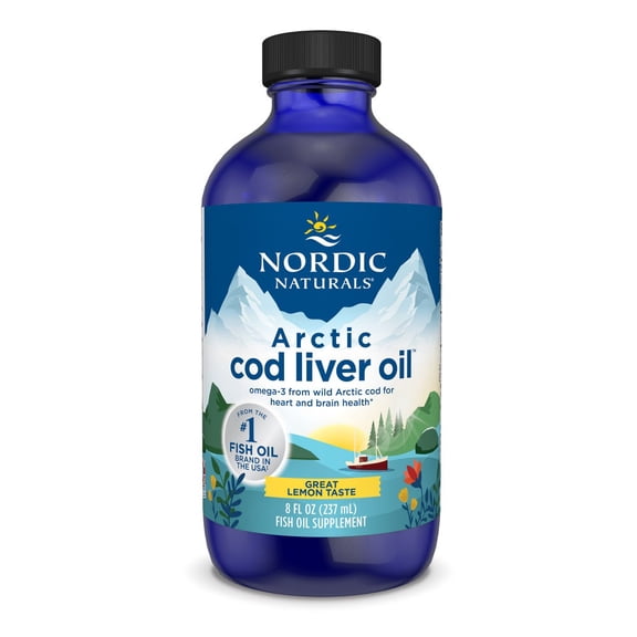 Nordic Naturals Arctic Cod Liver Oil Liquid, 1060 Mg, Lemon, 8 Oz