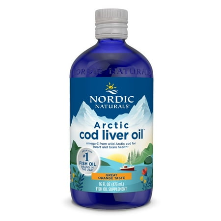 Nordic Naturals Arctic Cod Liver Oil Liquid 1060 Mg, Orange, Fish Oil 16 Oz