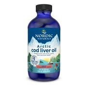 Nordic Naturals Arctic Cod Liver Oil Liquid, 1060 Mg, Strawberry, 8 Oz