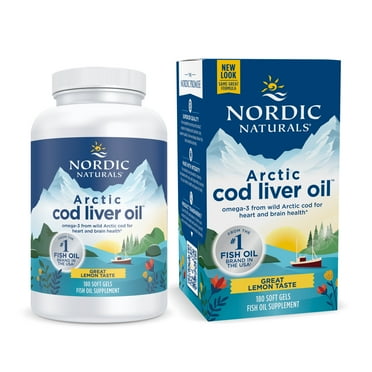 Nordic Naturals Arctic Cod Liver Oil Softgels, 750 Mg, Fish Oil, 180 Ct