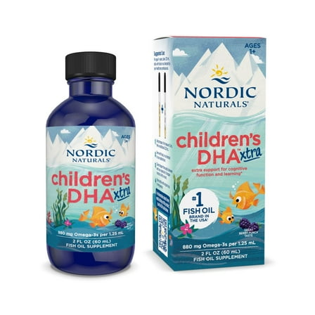Nordic Naturals Children's DHA Xtra Liquid, Berry Punch, 880 Mg, 2 Oz