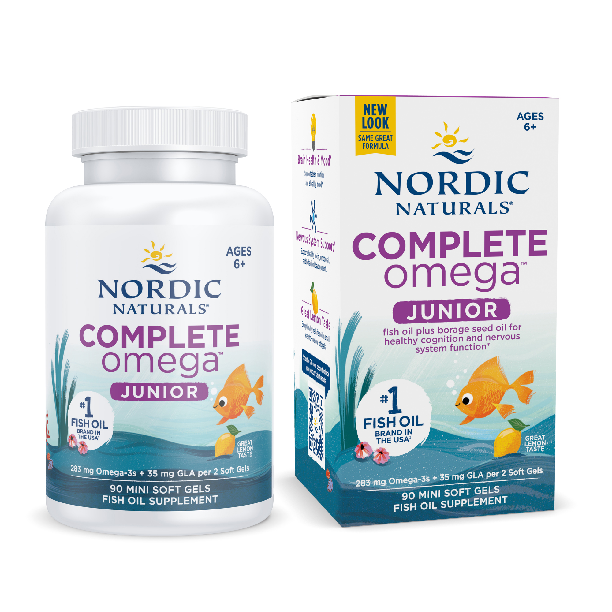 Nordic Naturals Complete Omega Junior Softgels, 518 Mg Omegas 369, 90