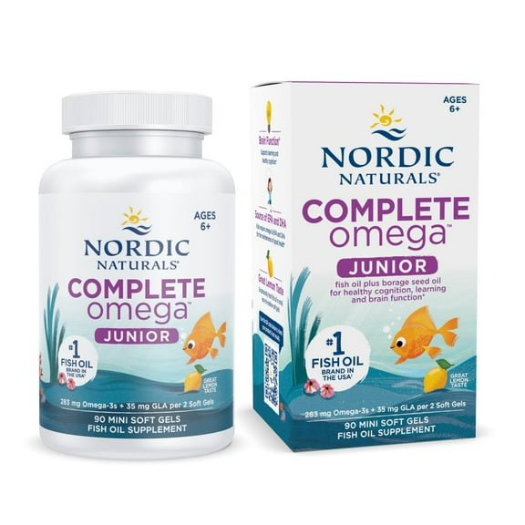 Nordic Naturals Complete Omega Junior Softgels, 518 Mg Omegas 3-6-9, 90 Ct
