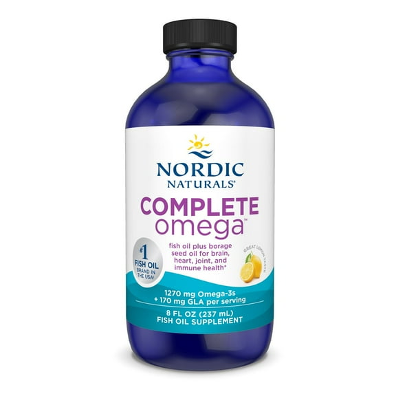 Nordic Naturals Complete Omega Liquid, Lemon, EPA & DHA with Added GLA 8 Oz