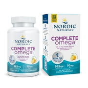 Nordic Naturals Complete Omega Softgels, Lemon, EPA & DHA, Fish Oil, 60 Ct