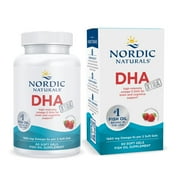 Nordic Naturals DHA Xtra Omega-3 Softgels, Strawberry, 1660 Mg, 60 Ct
