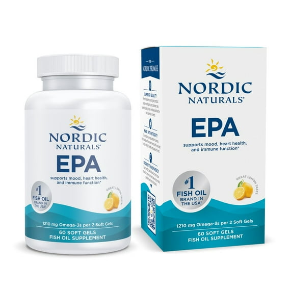 Nordic Naturals EPA Omega-3 Softgels, 1210 Mg, Fish Oil, 60 Ct