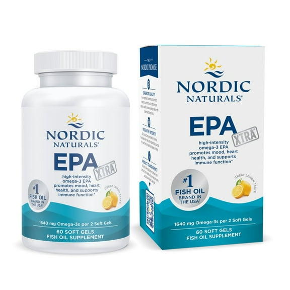 Nordic Naturals EPA Xtra Softgels, 1640 Mg High-Intensity EPA Formula 60 Ct