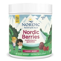 Nordic Naturals Nordic Berries Multivitamin Gummies, Cherry, Non-GMO 120 Ct