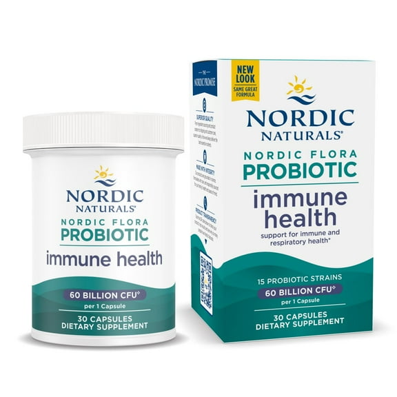 Nordic Naturals Nordic Flora Probiotic Immune Health, Capsules, Vegan, 30 Ct
