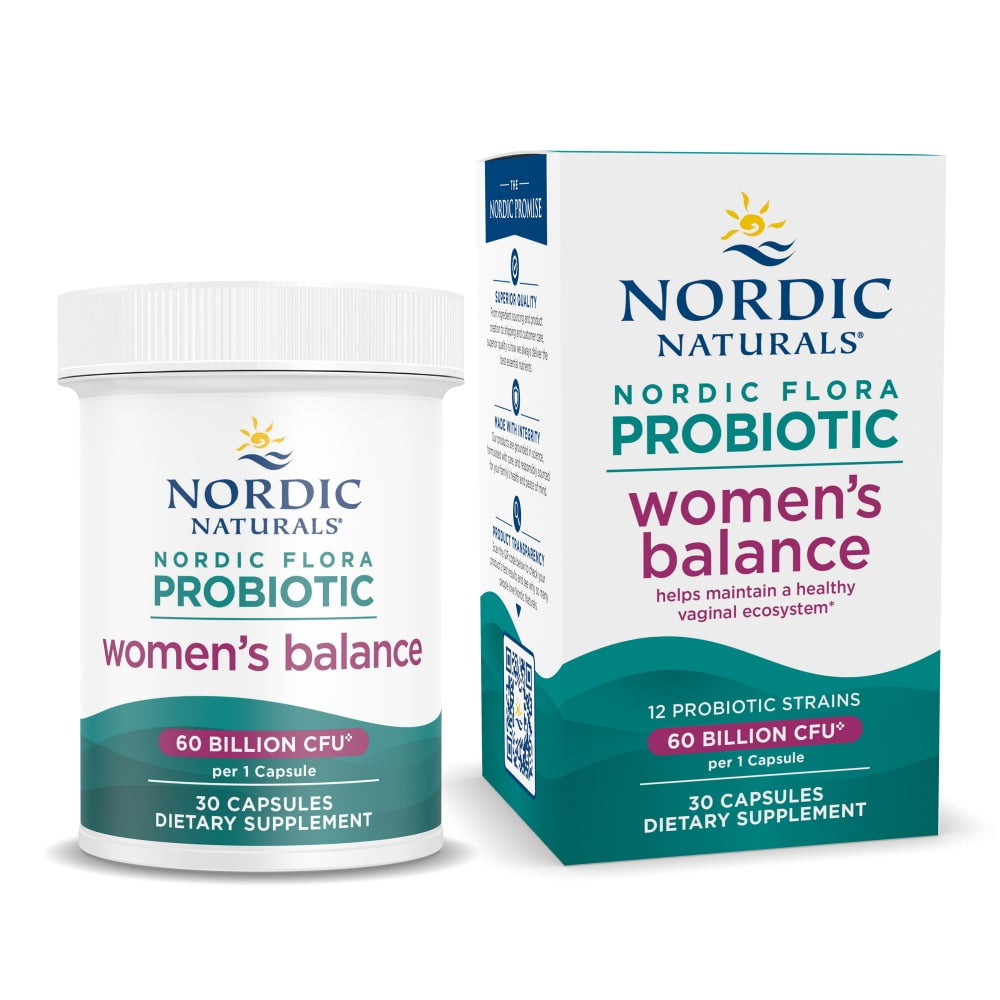 Nordic Naturals Nordic Flora Probiotic Women's Balance, Capsules, Vegan, 30 Ct