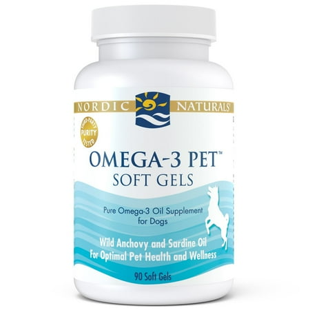 Nordic Naturals Omega-3 Pet, Soft Gels for Dogs, EPA & DHA, Fish Oil, 90 Ct