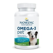 Nordic Naturals Omega-3 Pet, Soft Gels for Dogs, EPA & DHA, Fish Oil, 90 Ct