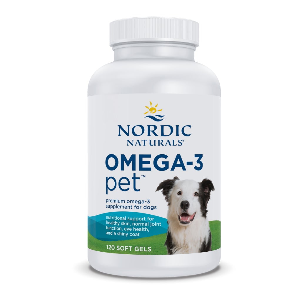 Nordic Naturals Omega-3 Pet, Soft Gels for Dogs, Fish Oil, 120 Ct