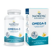 Nordic Naturals Omega-3 Softgels, Lemon, 690 mg, Fish Oil, 180 Ct