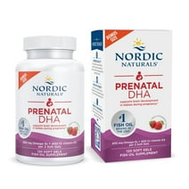 Nordic Naturals Prenatal DHA Softgels, Strawberry, 830 mg, Non-GMO 120 Ct
