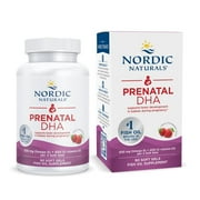 Nordic Naturals Prenatal DHA Softgels, Strawberry, 830mg, 90 Ct