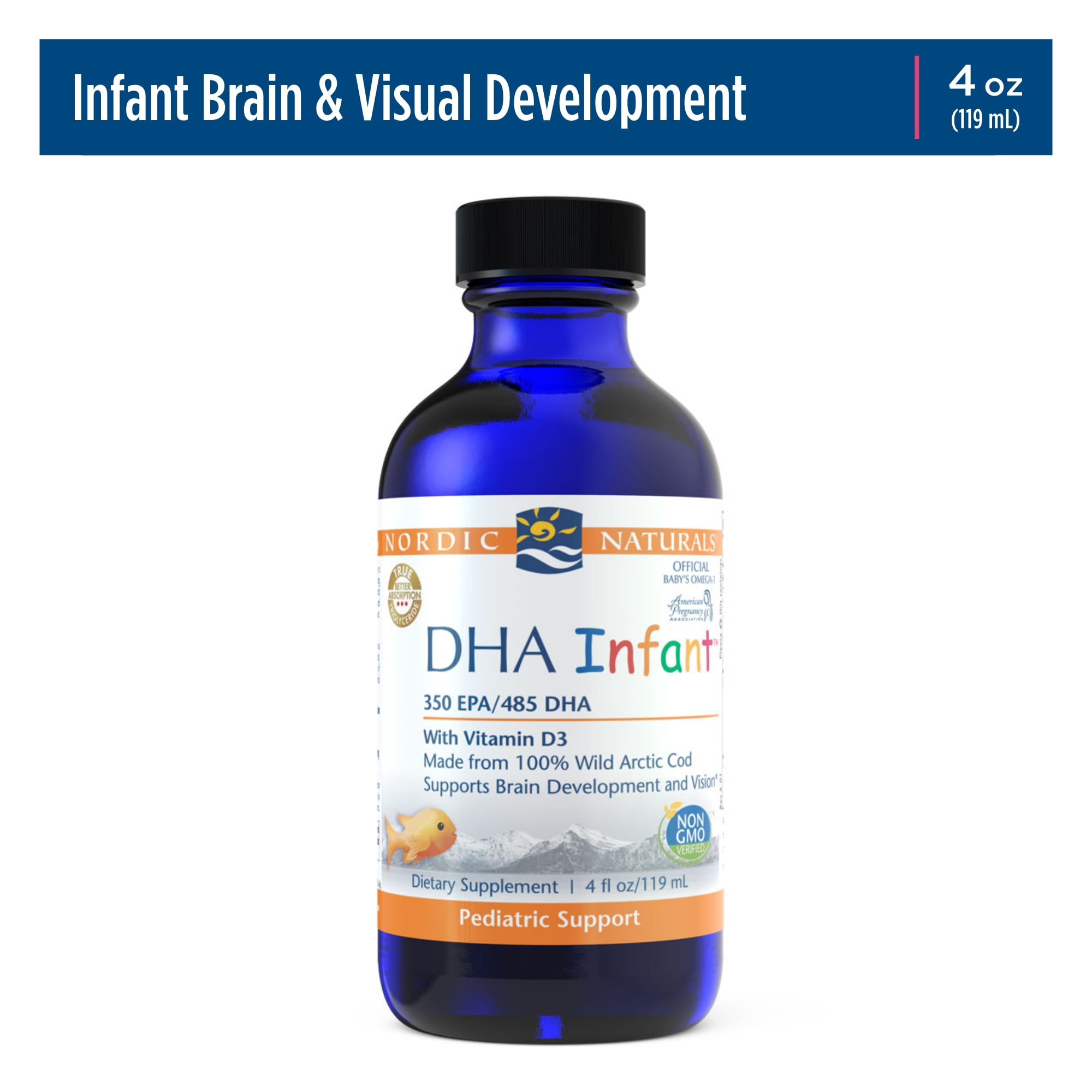 Nordic Naturals Pro DHA Infant Liquid with Dropper, 1050 Mg, 4 Fl Oz