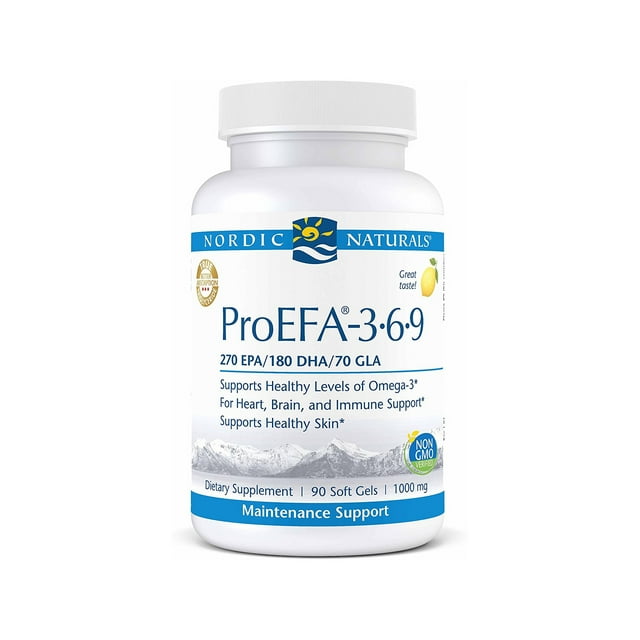 Nordic Naturals ProEFA-3.6.9 Softgels, Lemon, 1030 Mg, Fish Oil, 90 Ct