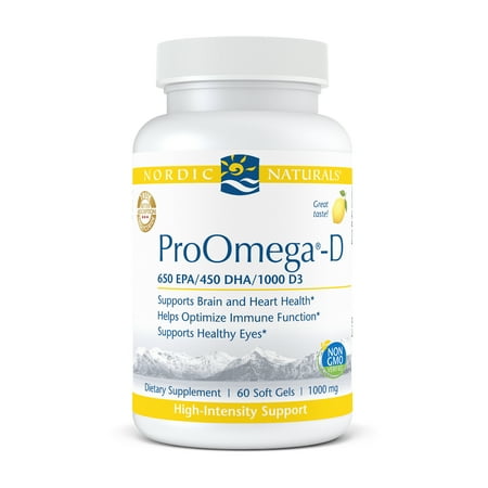 Nordic Naturals ProOmega-D Softgels, 1280 mg, Lemon, EPA & DHA, 60 Ct