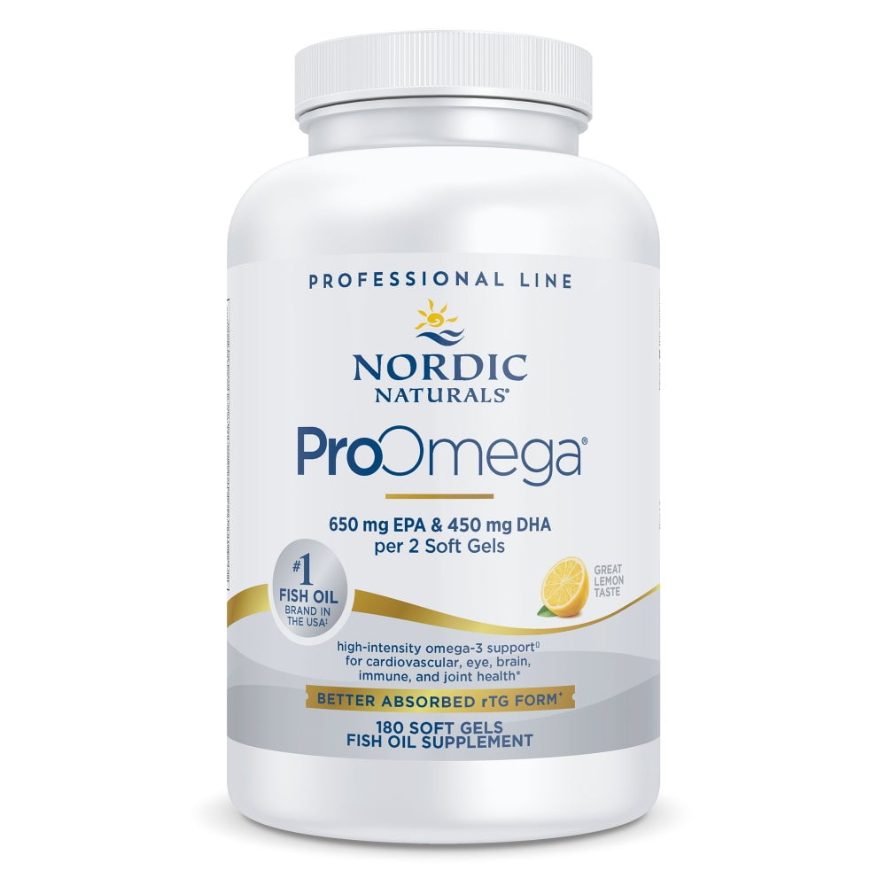 Nordic Naturals ProOmega Softgels, 1280 mg Omega EPA+DHA, Lemon