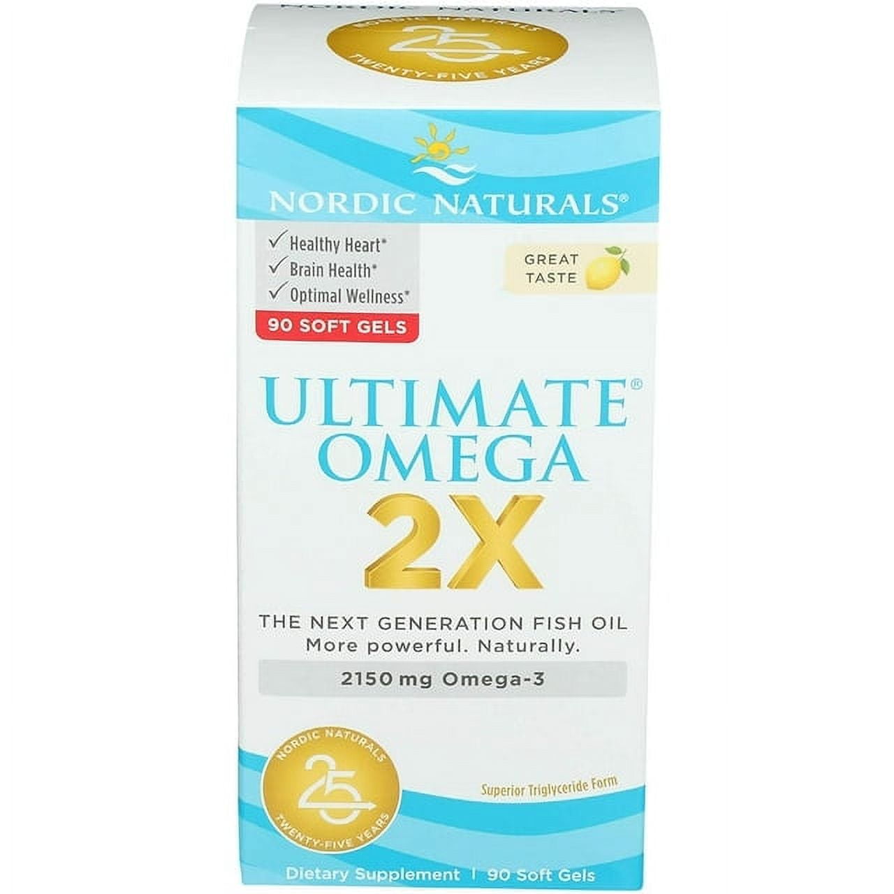 Nordic Naturals Ultimate Omega 2X Teen Soft Gels, Fish Oil 60 Ct. 