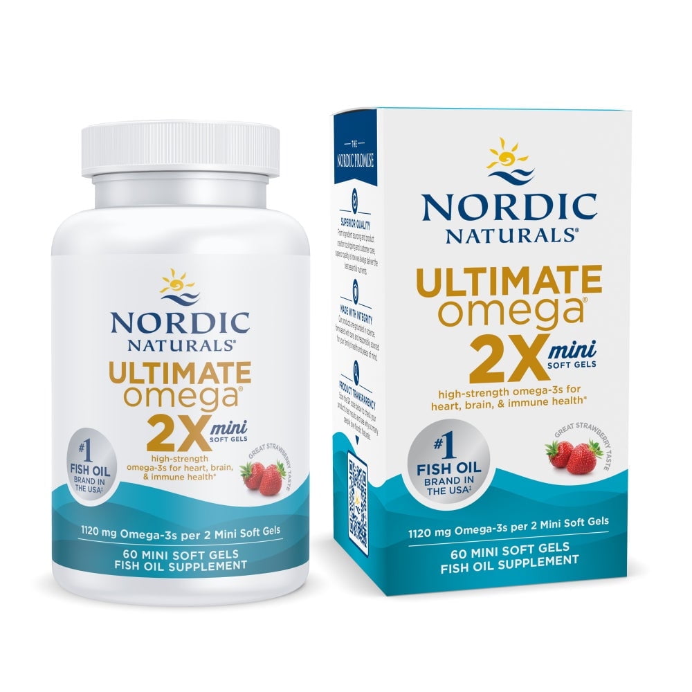 Nordic Naturals Ultimate Omega 2X Mini Softgels, 1120 Mg, Fish Oil, 60 Ct