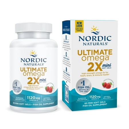 Nordic Naturals Ultimate Omega Mini Softgels, 1120 Mg, Fish Oil, 60 Ct