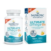 Nordic Naturals Ultimate Omega-D3 Softgels, Lemon, 1280 mg, Fish Oil 90 Ct