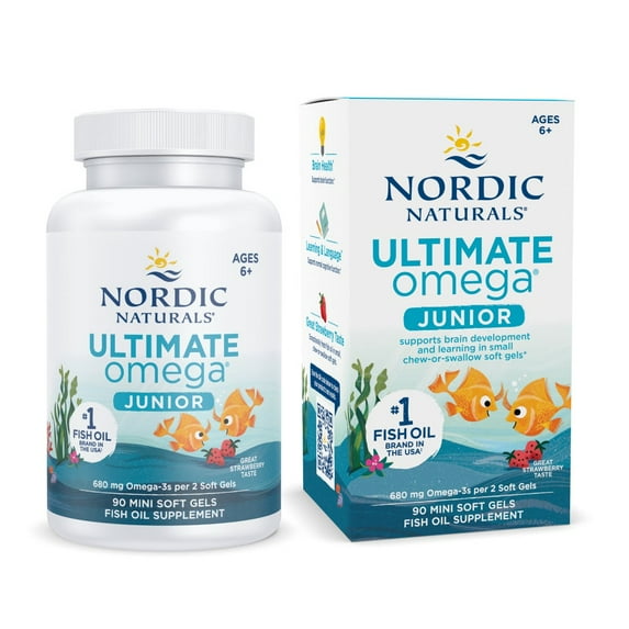 Nordic Naturals Ultimate Omega Junior Softgels, 680 Mg, Fish Oil, 90 Ct