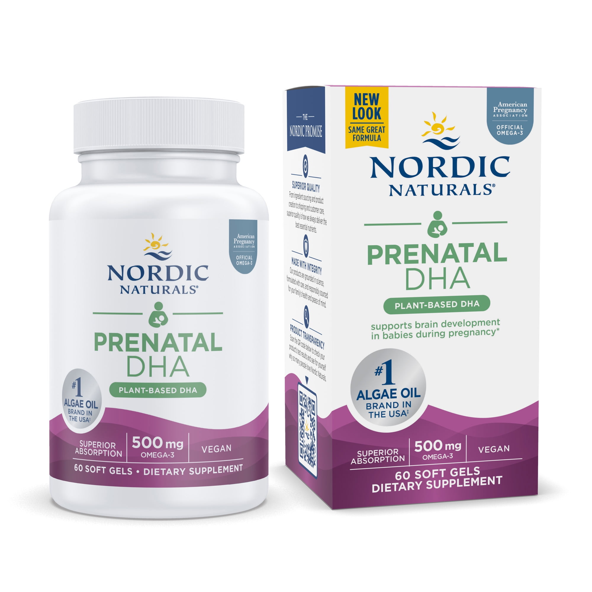 Nordic Naturals Vegan Prenatal DHA 500 Mg, Pregnancy Support, Plant