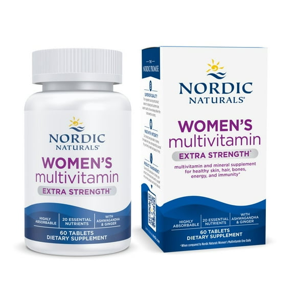 Nordic Naturals Women’s Multivitamin Extra Strength, Unflavored - 60 Count
