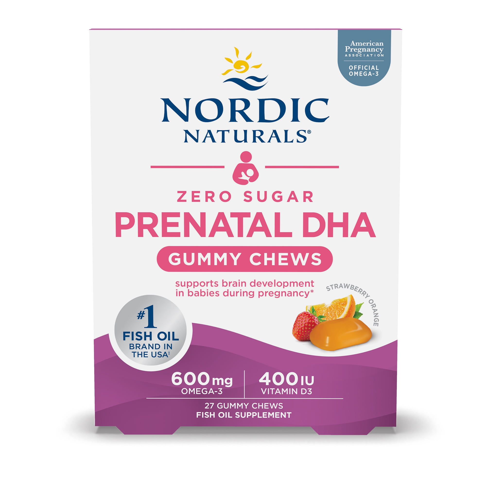Nordic Naturals Zero Sugar Prenatal Gummy Chews - 27 Count