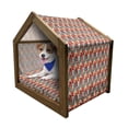 thumbnail image 1 of Nordic Pet House, Wildlife in the North Theme Cartoon Style Bears on Ice Pattern Colorful Art Design, Outdoor & Indoor Portable Dog Kennel with Pillow and Cover, 5 Sizes, Multicolor, by Ambesonne, 1 of 5