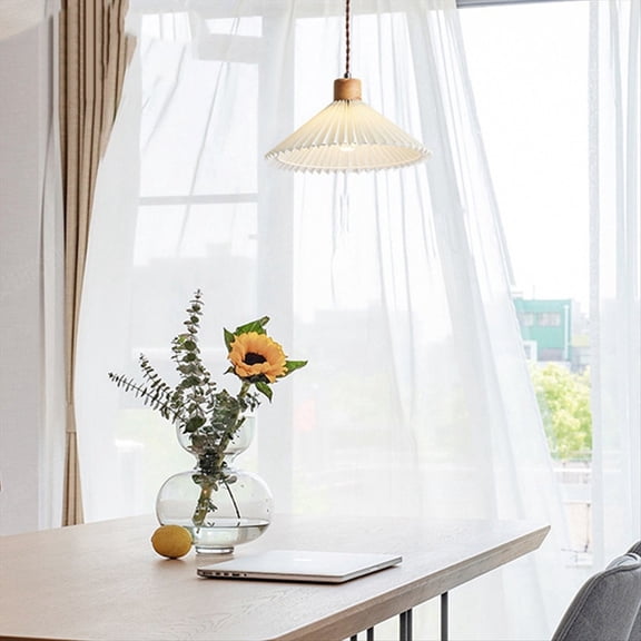 Nordic Pleated Bedside Chandelier Household Bedroom Dining Room Table Pendant Lamp Modern Lighting Fixtures,31cm