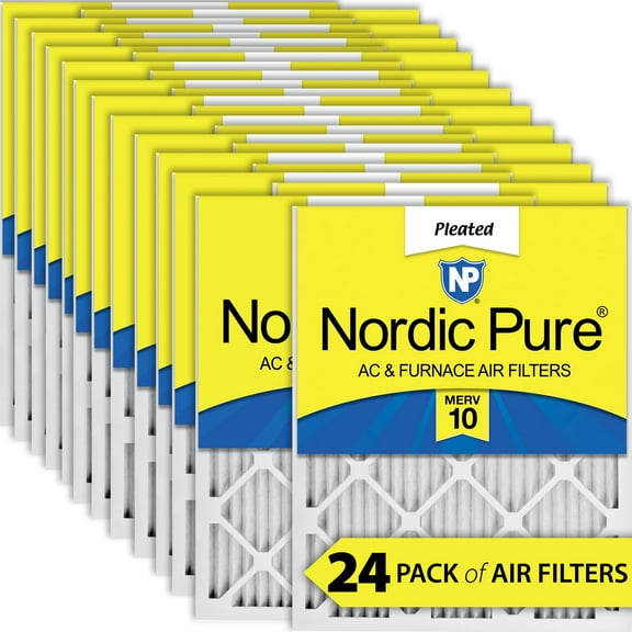 Nordic Pure 10x10x1 Pleated MERV 10 Air Filters 24 Pack