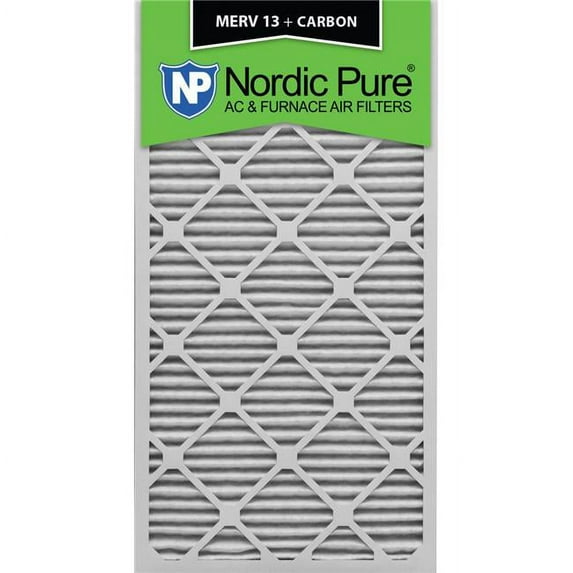 Nordic Pure 10x30x1M13-C-3 10 x 30 x 1 in. Merv 13 Pleated Air Filters Plus Carbon - Case of 3 - Pack of 3