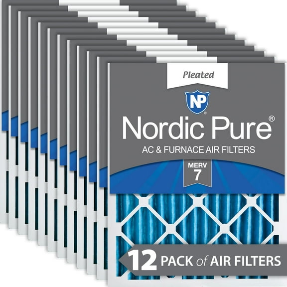 Nordic Pure 14x24x2 Pleated MERV 7 Air Filters 12 Pack