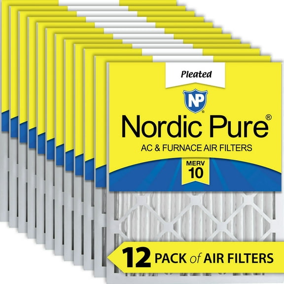 Nordic Pure 15x20x2 Pleated MERV 10 Air Filters 12 Pack
