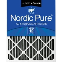 Nordic Pure 16x20x4 (3 5/8) Pleated Air Filter MERV 12 Pleated   Carbon 1 Pack