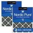 thumbnail image 1 of Nordic Pure 16x20x4 (3 5/8) Pleated Air Filter MERV 12 Pleated + Carbon 2 Pack, 1 of 7