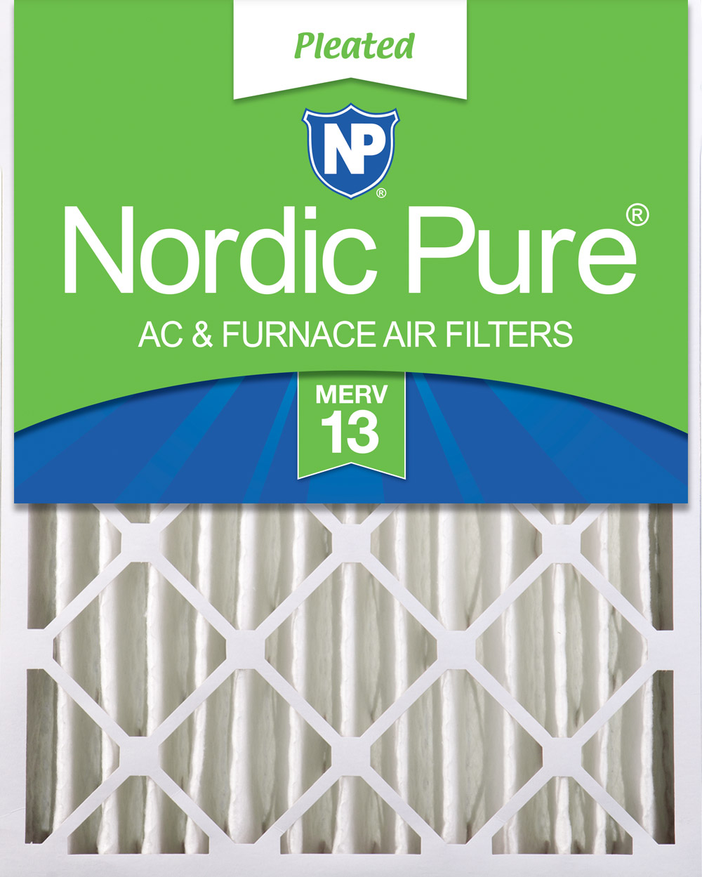 Nordic Pure Filtri Aria Per Forno E AC Con Carboni Attivi, 40,6x50,8x2,5 Cm, MERV 10, Confezione Da 12 Pezzi