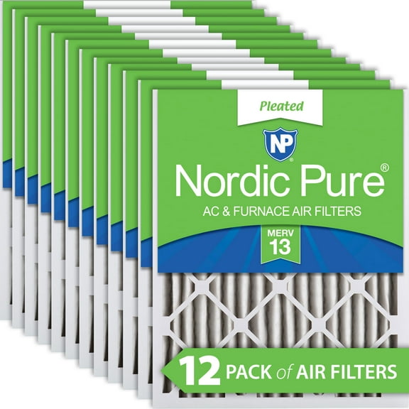 Nordic Pure 18x20x2 Pleated MERV 13 Air Filters 12 Pack