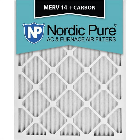 Nordic Pure 19x21x1ExactCustomM14-C-6 Exact MERV 14 Plus Carbon AC Furnace Filters, 19 x 21 x 1 in. - Pack of 6