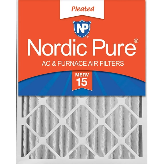 Nordic Pure 20x20x4 (3 5/8) Pleated MERV 15 Air Filter 1 Pack
