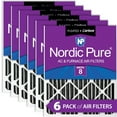 thumbnail image 1 of Nordic Pure 20x20x4 (3 5/8) Pleated Plus Carbon Air Filters MERV 8 6 Pack, 1 of 7