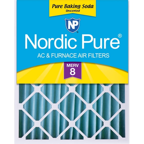 Nordic Pure 20x24x4 (3 5/8) Pure Baking Soda Odor Deodorizing Air Filter 1 Pack