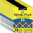 thumbnail image 1 of Nordic Pure 20x25x2 Pleated Air Filters MERV 10 Pleated Plus Carbon 12 Pack, 1 of 7