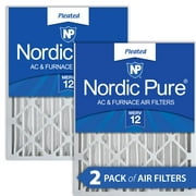 Nordic Pure 20x25x4 3 5/8 Pleated MERV 12 Air Filters 2 Pack